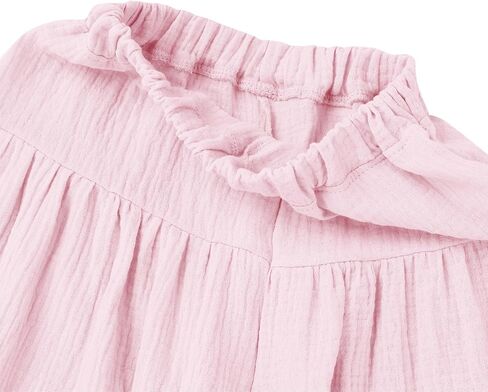 Iwemek Baby Girls Wide Palazzo Pants Ruffle Leggings Toddler Cotton Linen Pants مرنة الخصر in Saudi Arabia