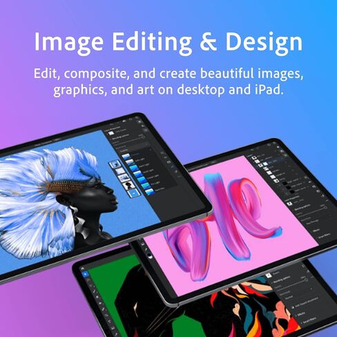 Adobe Photoshop | Photo, Image, and Design Editing Software | 12-Month Subscription with Auto-Renewal, PC/Mac in Saudi Arabia