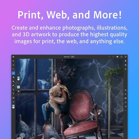 Adobe Photoshop | Photo, Image, and Design Editing Software | 12-Month Subscription with Auto-Renewal, PC/Mac in Saudi Arabia