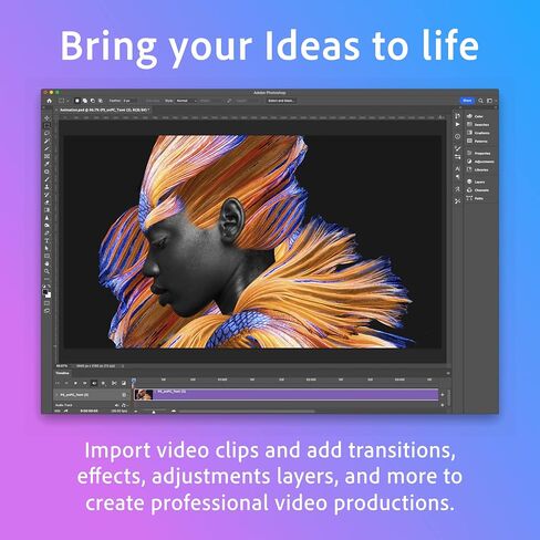 Adobe Photoshop | Photo, Image, and Design Editing Software | 12-Month Subscription with Auto-Renewal, PC/Mac in Saudi Arabia