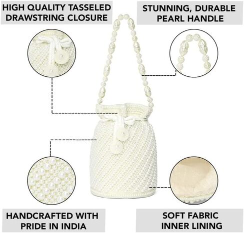 Aheli Indian Potli Bags for Women Evening Bag Clutch Ethnic Bride Purse with Drawstring in Saudi Arabia
