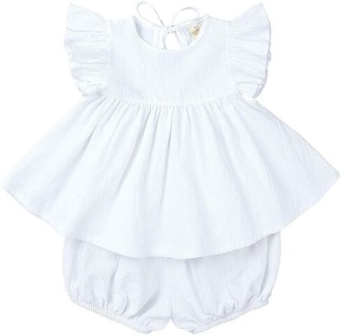 LOOLY Baby Girls Ruffle Sleeve Skirt Top and Bloomer Shorts in Kuwait