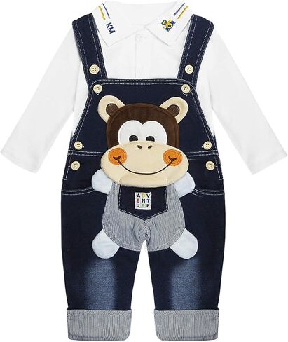 Baby & Toddler Boys Jean Overalls Pants Set in Kuwait