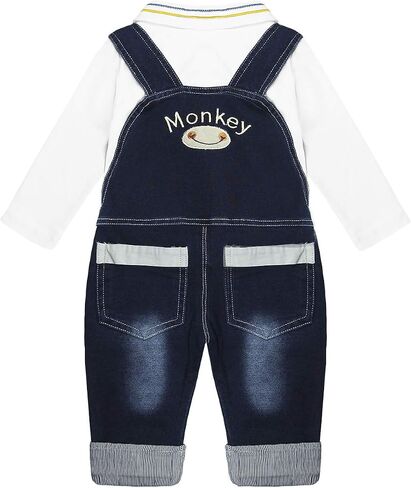 Baby & Toddler Boys Jean Overalls Pants Set in Kuwait
