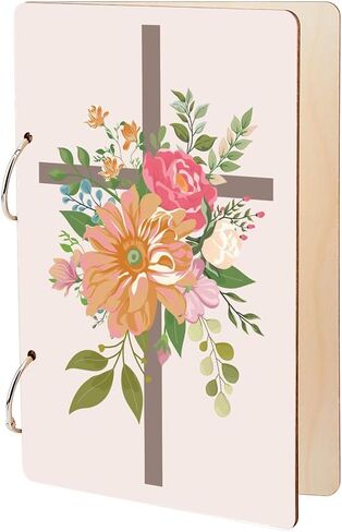 SUPERDANT Happy Moment Greeting Card Holder Organizer Bohemian Potted Plants Wooden Card Keeper Binder Birthday Cards Keeper Photo Album Cover Graduation Wedding Planner Journal Keepsake Gifts in Saudi Arabia