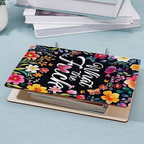 SUPERDANT Happy Moment Greeting Card Holder Organizer Bohemian Potted Plants Wooden Card Keeper Binder Birthday Cards Keeper Photo Album Cover Graduation Wedding Planner Journal Keepsake Gifts in Saudi Arabia