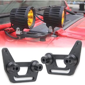 Cowl Mount Dual Light Bracket for Jeep JL Pillar Cube Light Pods Mounting Bracket for Jeep JL Wrangler/Gladiator JT 2018 2019 2020 2021 2022 2023 - Pair