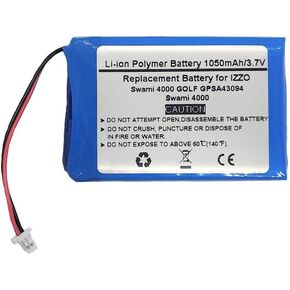 3.7V 1050mAh Replacement GPS Navigator Battery for Izzo Swami 4000, Swami 4000 Golf GPSA43094，H603450H