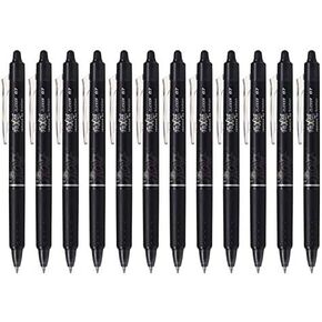 Pilot FriXion Ball Clicker Retractable Erasable Gel Pen, Fine Point, 0.7mm, Black Ink, 12 Count