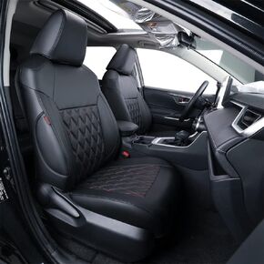 coverdream Custom Fit Seat Covers for Toyota Corolla Cross L,LE,XLE 2022 2023 2024 (Non-Hybrid),Full Coverage Polyester Seat Protector (Full Set,Black)