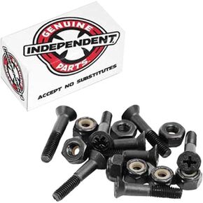 Independent Genuine Parts Cross Bolts Standard Phillips Skateboard Hardware (Black/Red, 1")