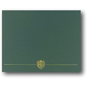 Green Classic Crest Certificate Covers - 25 Covers