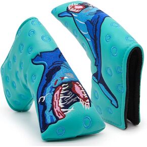 Shark Golf Putter Club Head Cover Headcover Blade Magnetic fits for Scotty Cameron Del Mar, Taylormade Mytp, Odyssey WH OG #1 Putters