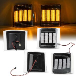 Bestview LED ضوء الزاوية الأمامي لسيارة Chevy C/K C10 1500 2500 3500 / Chevy Silverado Tahoe Blazer Suburban GMC Pickup Truck 1994-1998، مجموعة مصابيح إشارة جانبية LED كهرمانية، 4 قطع (Somke Len)