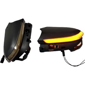 HIGH FLYING for Toyota Camry 2018-2024 Car LED Side Mirrors Sequential Dynamic Turn Signal Lights Indicator Set of a Pair Smoked Black (Only Fit cars without Turn Signal Lights)