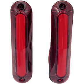 6 LED Truck Trailer Light 12V-30V Voltage Side Marker Indicator Front Rear Tail Signal Lamp Waterproof Sealed Marker Beacon Light for Trailer Truck Van Pickup ATV UTV RV.(2 Ea)(Red)