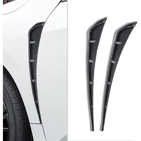 2 Pack Car Fender Side Vents Protection Cap, ABS Carbon Fiber Spoiler Sticker, Fender Decorative Stickers, Air Flow Intake Hole Grille, Universal Auto Exterior Accessories (Carbon Fiber Black)