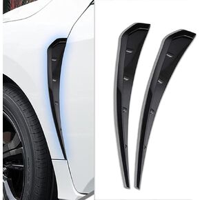2 Pack Car Fender Side Vents Protection Cap, ABS Carbon Fiber Spoiler Sticker, Fender Decorative Stickers, Air Flow Intake Hole Grille, Universal Auto Exterior Accessories (Carbon Fiber Black)