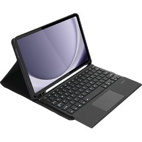 SaharaCase ProTouch Keyboard Folio Case with TrackPad for Samsung Galaxy Tab A9+ - Integrated Kickstand, Built-in Mouse Pad, Removable Backlit Keyboard - Black