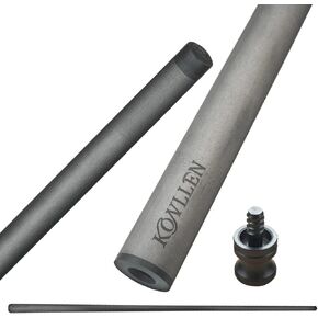 KONLLEN Pool Cue Single Shaft 3/8X8 Uniloc 10.75/11.75/12.75mm Carbon Fiber Technology Low Deflection Billiard Cue Stick 29''