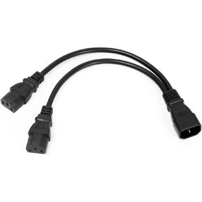 UPS Server Y Splitter C14 to 2 x C13 Power Extension Cable
