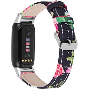 متوافق مع أحزمة إصدار خاص من Fitbit Luxe/Fitbit Luxe للنساء والرجال، وأساور معصم بديلة من الجلد الأنثوي لتتبع اللياقة البدنية والعافية من Fitbit Luxe in Kuwait