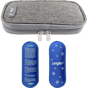 Insulin Cooler Case,Diabetic Travel Case Cool Bag with 2 Ice Packs for Medications Insulin Pen and Supplies Packs Insulated Cooling Bag (Black)