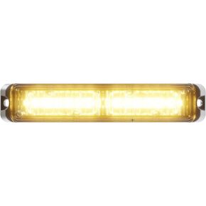 Abrams SAE Class-1 Flex 12 [Amber] 36W - 12 LED Tow Truck Construction Vehicle LED Grille Light Head Surface Mount Strobe Warning Light