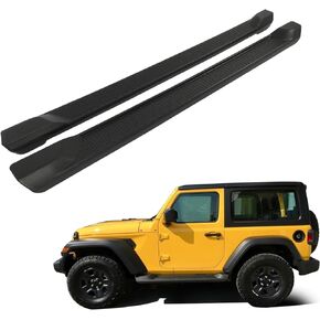 SCITOO Nerf Bar Running Board Side Step Fit for 2018-2023 for Jeep Wrangler JL 2 Door Plastic Rock Sliders