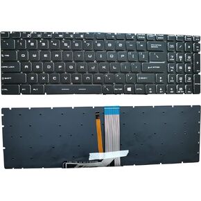 Laptop Replacement Keyboard with Backlight for MSI GE62 GS60 GS70 GS72 GE72 GT72 MS-1772 MS-16u6 Series Part Number V143422AK1 19000184 US Layout