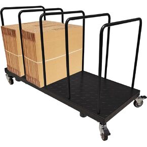 Svtneooy™ Steel Carton Stand Steel Portable Carton Cart with Dividers - 42.5" x 18" x 28", 600 Lb. Capacity