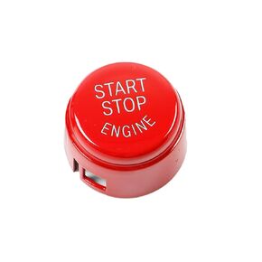 YDC Red Start Stop Engine Switch Button Car Engine Start Stop Switch Button Cover Compatible with BMW 1 2 3 4 5 6 7/X1 X3 X4 X5 X6/F33 F30 F10 F01 F15 F25/G30 G31 G11 G12/M2 (F Chassis with Off)