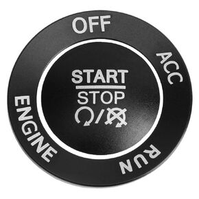 Engine Start Stop Button Cover Kit One Click Push to Start Button Trim Sticker,Metal Decal Covers Decor Trims for Dodge Charger Challenger Durango Aluminum Alloy - Red