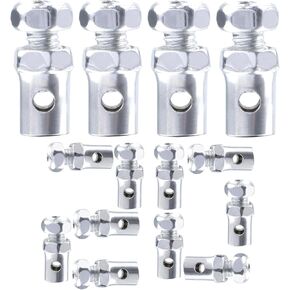 20 قطعة 1/8 بوصة كابل خانق عالمي ينتهي بمشابك إيقاف طقم إصلاح القفل لدراجة نارية Go Kart جزازة العشب بمحرك دراجة دراجة سكوتر أجزاء جرار الحديقة فضية in Kuwait