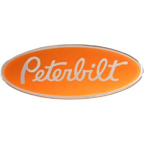 1pc Replacement for Peterbilt Decal 3D Badge Emblem Genuine Size Epoxy Cab Stick New (Oranger)