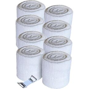 8 Pack Traditional Sport Bandages Sporting Gauze for Box Vendas Deportivas set of Athletic Gauzes for Hand Wraps used in Mexican Boxing Gloves Combat Sports MMA & Martial Arts 2" x 16.5 ft Long