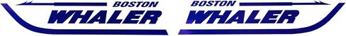 Pair Set Boston Whaler Vinyl Decal Stickers Boat Outboard Motor Suitable for Whaler Hull Marine Grade (Blue) in Saudi Arabia