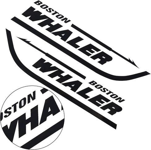Pair Set Boston Whaler Vinyl Decal Stickers Boat Outboard Motor Suitable for Whaler Hull Marine Grade (Blue) in Saudi Arabia