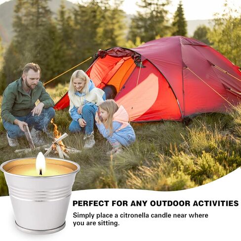 شموع السترونيلا في الهواء الطلق، مجموعة 12 شموع السترونيلا، مصنوعة من زيوت السترونيلا العطرية وشمع الصويا الطبيعي، وقت حرق 180 ساعة، 2.5 أونصة شموع صغيرة للفناء والمنزل والتخييم in Kuwait