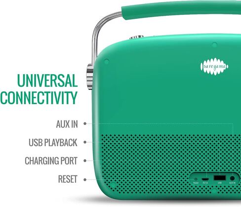 Saregama Carvaan Premium (نطاق ألوان البوب) هندي - مشغل موسيقى محمول مع 5000 أغنية محملة مسبقًا، FM/BT/AUX (أخضر الغابة) in Kuwait