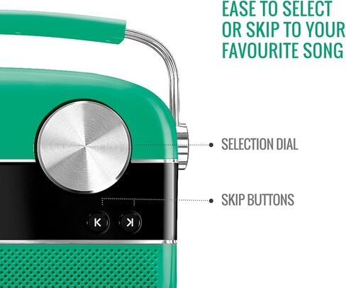 Saregama Carvaan Premium (نطاق ألوان البوب) هندي - مشغل موسيقى محمول مع 5000 أغنية محملة مسبقًا، FM/BT/AUX (أخضر الغابة) in Kuwait