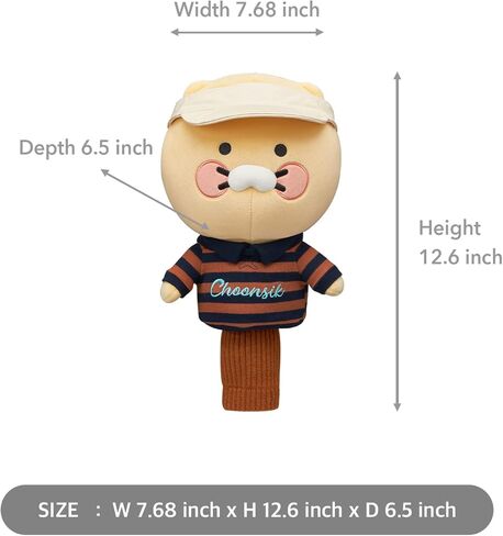 غطاء رأس سائق KAKAO FRIENDS GOLF Going Going، غطاء نادي الجولف، غطاء ناعم من الألياف الدقيقة in Kuwait