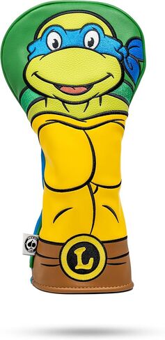 Pins & Aces TMNT Driver Head Cover - Premium, Hand-Made Leather Headcover - Teenage Mutant Ninja Turtle Heads, Tour Quality Golf Club Cover - Style and Customize You Golf Bag in Saudi Arabia