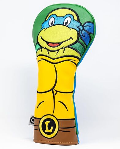 Pins & Aces TMNT Driver Head Cover - Premium, Hand-Made Leather Headcover - Teenage Mutant Ninja Turtle Heads, Tour Quality Golf Club Cover - Style and Customize You Golf Bag in Saudi Arabia