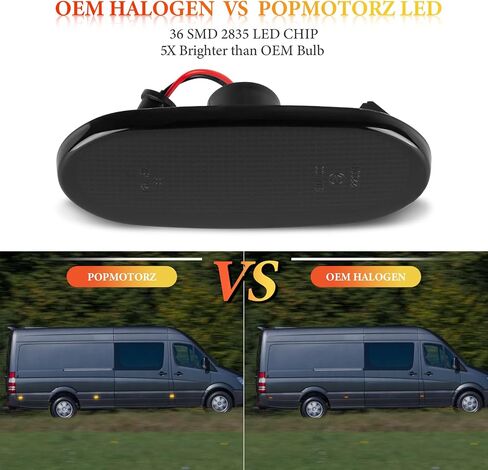2 حزمة LED الجانب ماركر بدوره إشارة الجانب ماركر ضوء مجموعة الجمعية ل 2006-2018 VW C-rafter | مصابيح إشارة الانعطاف الجانبية لسيارة مرسيدس سبرينتر W906 لعام 2006-2018 (عدسة مدخنة) in Kuwait