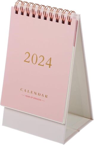 تقويم مكتب صغير من Gadpiparty 2024، يوليو 2023 إلى ديسمبر 2024، تقويم مخطط قائم، تقويم صغير لسطح المكتب لمكتب المنزل، 6.29 بوصة، وردي in Kuwait