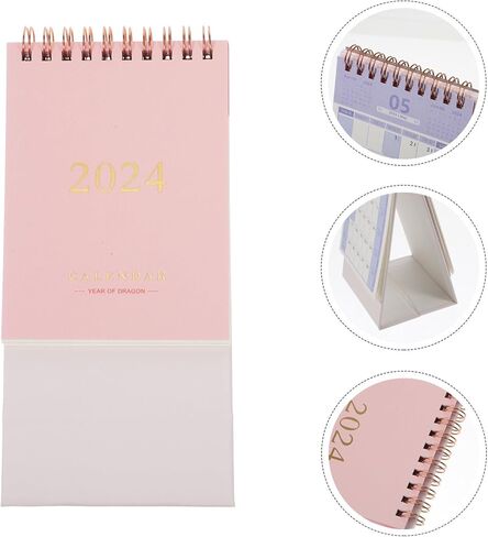 تقويم مكتب صغير من Gadpiparty 2024، يوليو 2023 إلى ديسمبر 2024، تقويم مخطط قائم، تقويم صغير لسطح المكتب لمكتب المنزل، 6.29 بوصة، وردي in Kuwait