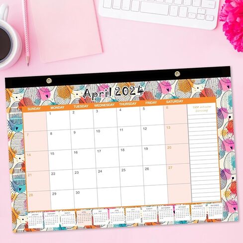 تقويم المكتب 2023-2025: 18 تقويم مكتبي شهري مع واقيات الزوايا، 17 × 11-1/2 بوصة تقويم مكتب أكاديمي من سبتمبر 2023 حتى فبراير 2025 لتخطيط وتنظيم المكاتب المدرسية المنزلية in Kuwait