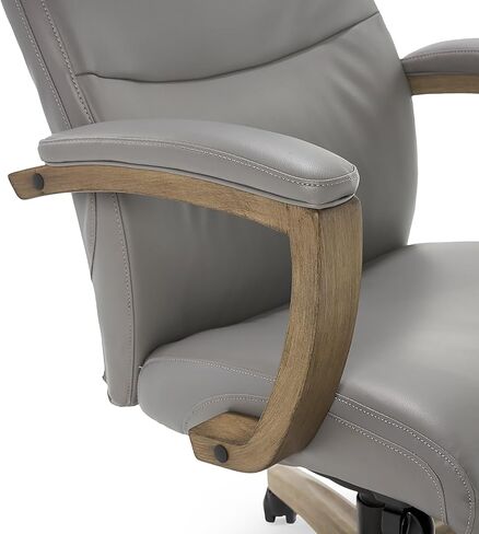 La-Z-Boy Greyson Ergonomic Bonded Leather Swivel Executive Chair, Black (CHR10086B) in Saudi Arabia