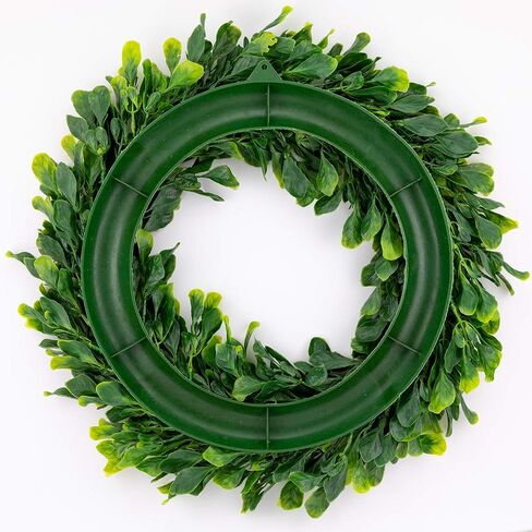 bhappy Boxwood Wreath 15 inch Artificial Greenery Wreath Indoor Front Door Home Hanging Wall Window Wedding Party Decor in Saudi Arabia